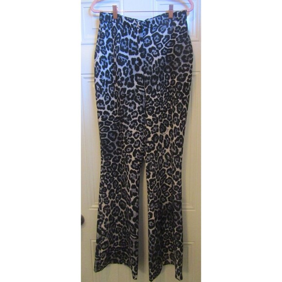 Alberto Audenino Flare Leg Pants NWT Italy Snakeskin Print Tall Retail $249 Sz L - Picture 3 of 8